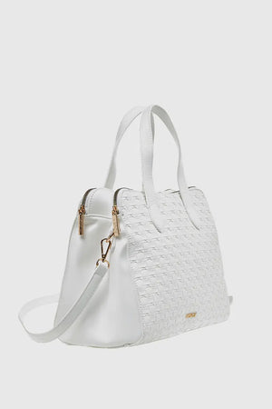 VERDE FASHION | Borsa doppia zip intrecciata
