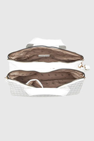 VERDE FASHION | Borsa doppia zip intrecciata