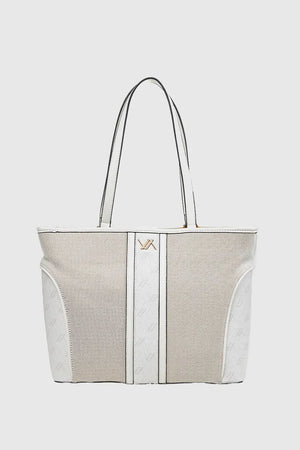 VERDE FASHION | Shopper in tessuto trama logo