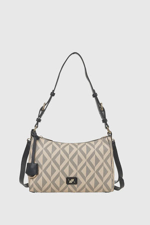 VERDE FASHION | Borsa a spalla motivo geometrico