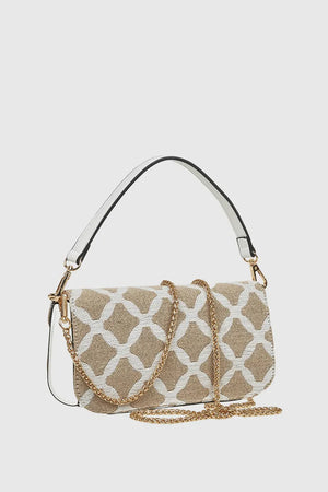 VERDE FASHION | Borsa con patta motivo rombi