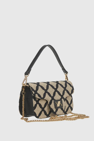 VERDE FASHION | Borsa con patta motivo rombi