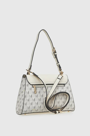 VERDE FASHION | Borsa a spalla motivo geometrico