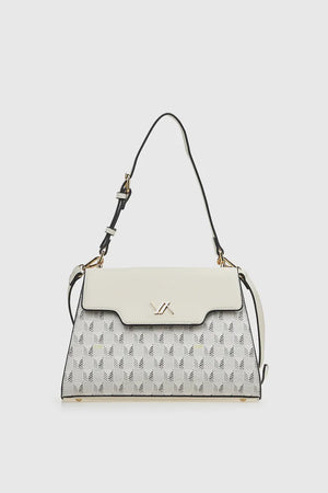 VERDE FASHION | Borsa a spalla motivo geometrico