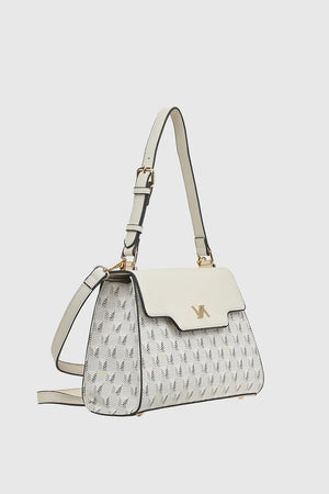 VERDE FASHION | Borsa a spalla motivo geometrico