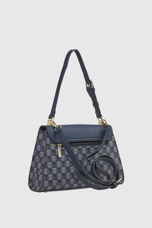 VERDE FASHION | Borsa a spalla motivo geometrico