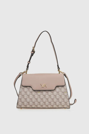 VERDE FASHION | Borsa a spalla motivo geometrico