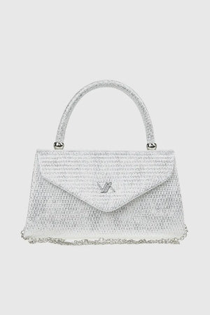 VERDE FASHION | Pochette in rafia con patta