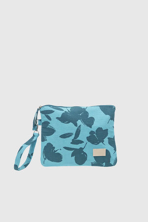 VERDE FASHION | Pochette mare in cotone fantasia floreale