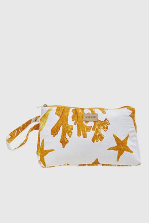 VERDE FASHION | Pochette mare in cotone fantasia coralli