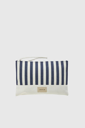 VERDE FASHION | Pochette mare in tessuto a righe
