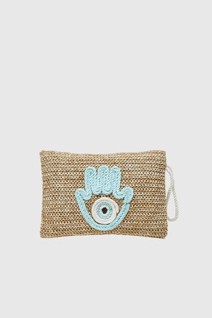 VERDE FASHION | Pochette mare in rafia mano di Fatima