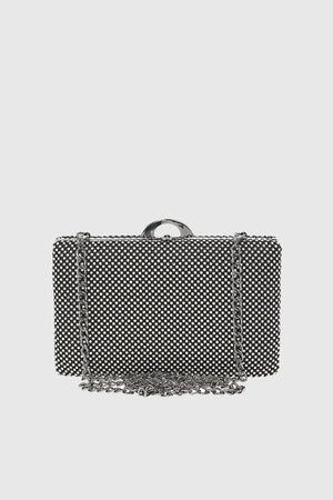 VERDE FASHION | Pochette rigida con strass