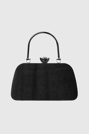 VERDE FASHION | Pochette in velluto con chiusura gioiello