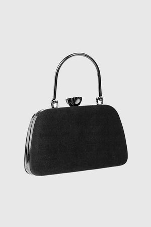 VERDE FASHION | Pochette in velluto con chiusura gioiello