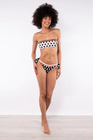 VERDISSIMA Mare | Bikini fascia imbottita+slip Micro/Macro Pois