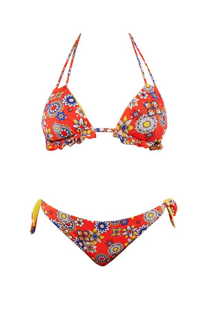 VERDISSIMA Mare | Bikini triangolo imbottito+slip annodato Crystal