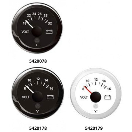 Voltmetro 8-16 12V Bianco