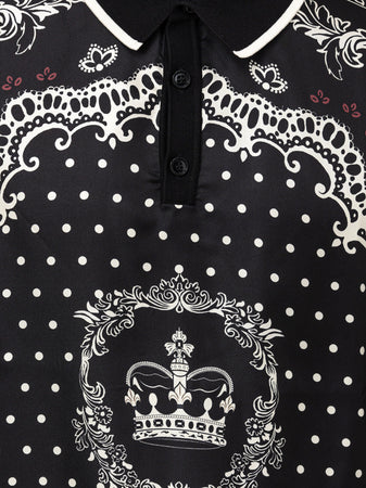 Dolce & Gabbana Polo in Seta con Stampa Bandana da uomo