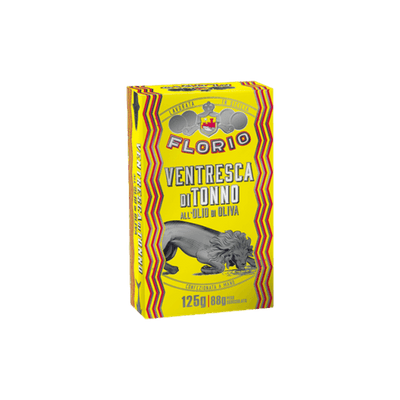 Ventresca di Tonno Florio | All'Olio di Oliva | 3 Mesi di Stagionatura | Lavorata in Sicilia | 125g
