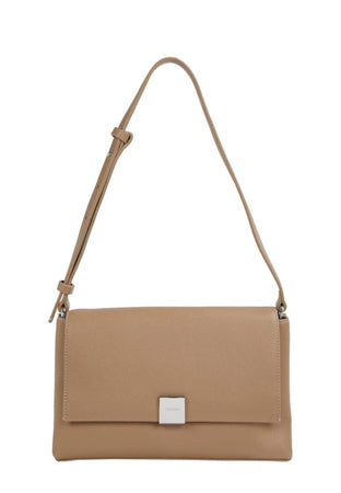calvin klein BORSA CK PLAQUE MEDIUM SHOULDER BAG da donna