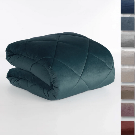 Via Roma 60 Trapunta Matrimoniale Estella in Velluto - Vari Colori S130 - Passarelli Biancheria