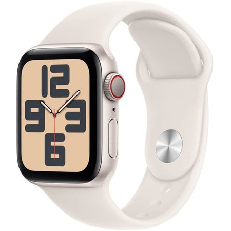 Apple Watch SE GPS + Cellular - 40 mm - Cassa in alluminio Starlight - Cinturino Sport Starlight - S/M