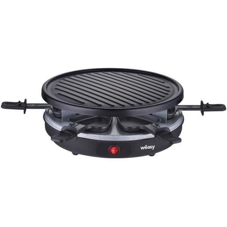 WEASY LUGA60 - Raclette e grill per 4 persone - 900W - Rivestimento antiaderente - 30x30cm - Piatto rimovibile