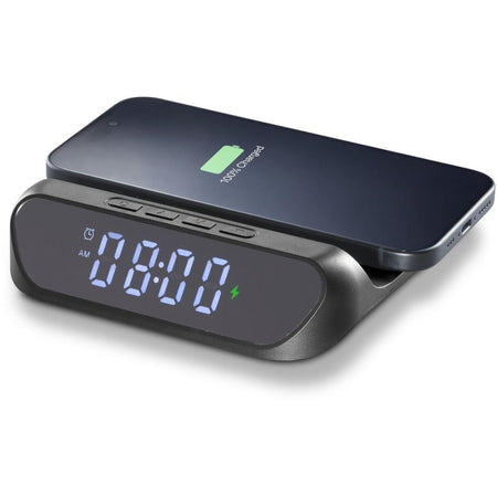 Caricabatterie Wireless con Sveglia Nero CellularLine