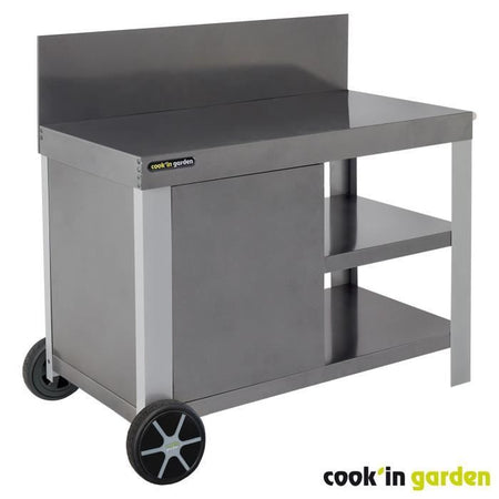 Carrello di servizio - COOK'IN GARDEN - Nova 110 - Con alzatina - 100% metallo