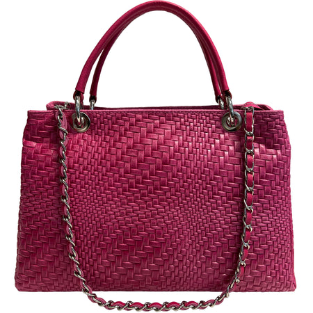 Modarno Borsa a mano da donna in vera pelle con tracolla 35x15x22 cm