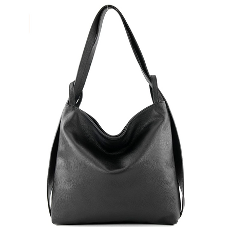 Modarno Shopper Zaino in Vera Pelle da donna 2in1