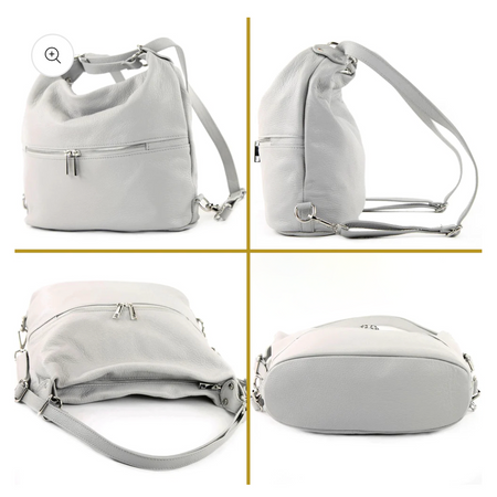 Modarno Barsa spalla da donna e borsa zaino 2 in 1 realizzato a mano, in vera pelle