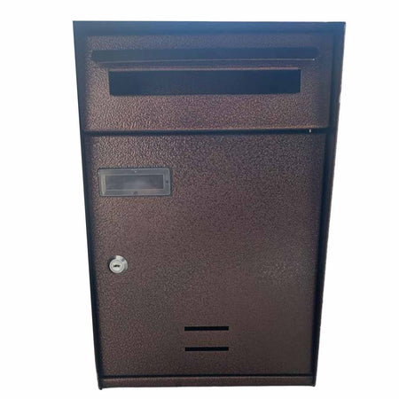 Cassetta postale bronzo verniciata a polvere h 37 cm montaggio a parete