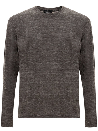 Corneliani T-shirt Grigia maniche lunghe da uomo
