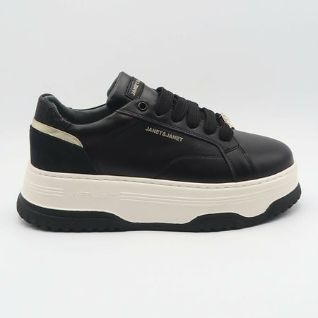 Janet E Janet sneakers da donna in pelle con charms con logo lettering