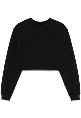 GCDS FELPA LOUNGE LOGO CROP CREWNECK da donna