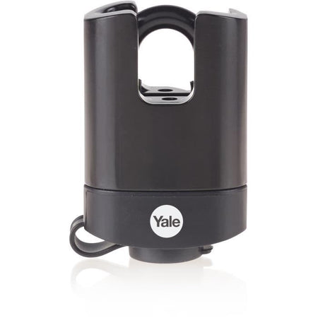 YALE Lucchetto in acciaio laminato con protezione termoplastica 52 mm, grillo protetto in acciaio temprato, 3 chiavi