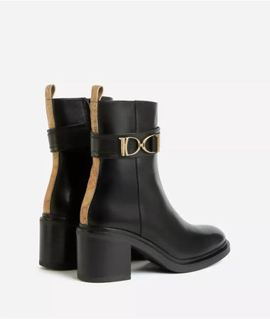 Alviero Martini Donna Tronchetti in pelle liscia con doppio morsetto 1C Neri