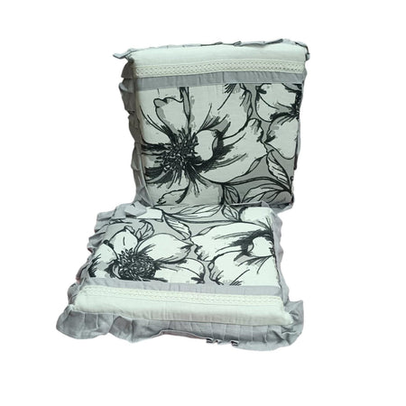 Coprisedia 40x40 Preziosa Rugiada Cotone e Lino con Frill