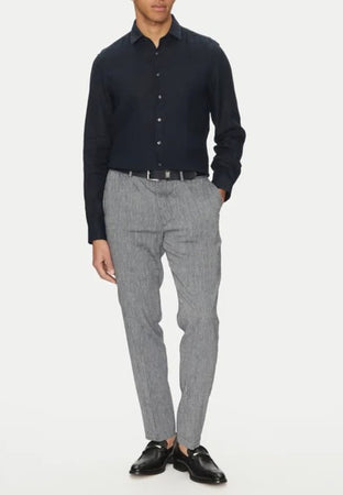 calvin klein CAMICIA LINEN SOLID SLIM SHIRT da uomo