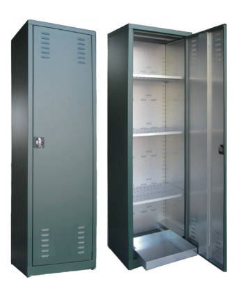 Armadio per fitofarmaci con ante battenti di lamiera zincoplastificata cm 100x45x200h