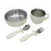 MIZU BABY - Set Pappa - Taiki Steel Food Set - set da tavolo in acciaio e silicone, 2 in 1, sicuro, antiodore
