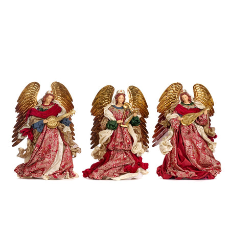 Angelo decorativo in tessuto per decorazioni natalizie, da 41 cm