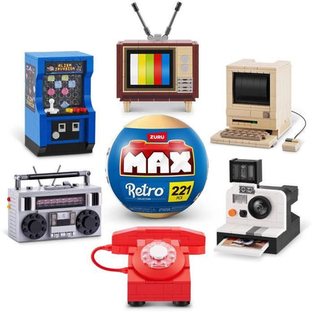 Set di costruzioni - ZURU - Retro - 221 pezzi - 6 design - Atmosfera nostalgica