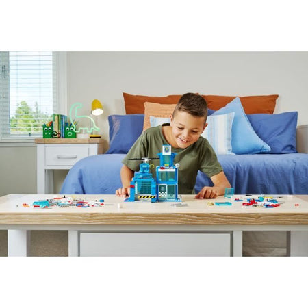 Set di costruzione - ZURU - Stazione di polizia (889 pezzi) - Costruisci il quartier generale della polizia con prigione e veicoli