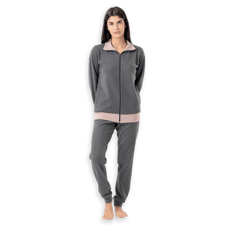 Zero Pigiamore Pigiama Invernale da Donna Aperto Avanti in Punto Milano 3604 S49 - Passarelli Biancheria