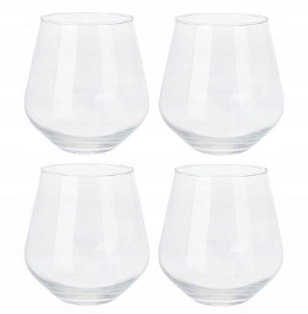 Bicchieri da Whisky in vetro da 450 ml set da 4