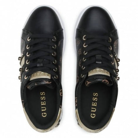 Guess Fl5 Riy-fal12 Sneakers Donna Punta Tonda Con Lacci E Suola In Gomma 2,5cm Scarpe Casual Con Fodera Interna E Logo