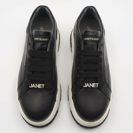 Janet E Janet sneakers da donna in pelle con charms con logo lettering